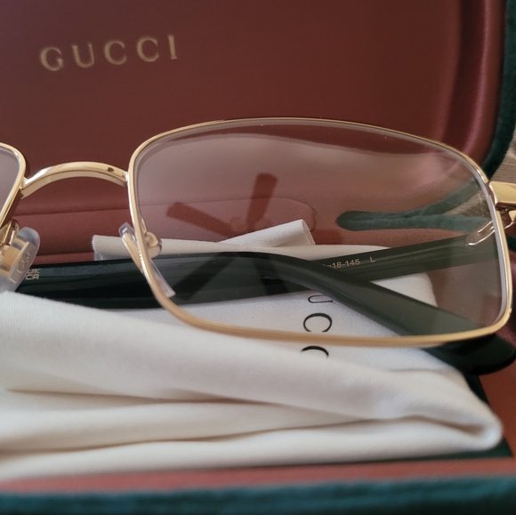 GUCCI GG1586O 001 Pre Owned Authentic Eyeglasses w/case and accessories - Picture 6 of 11